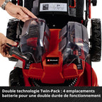 Tondeuse à gazon sans fil GP-CM 36/47 S HW Li 36 V 47 cm autotractée moteur sans charbon 2 batteries 4 Ah 2 chargeurs
