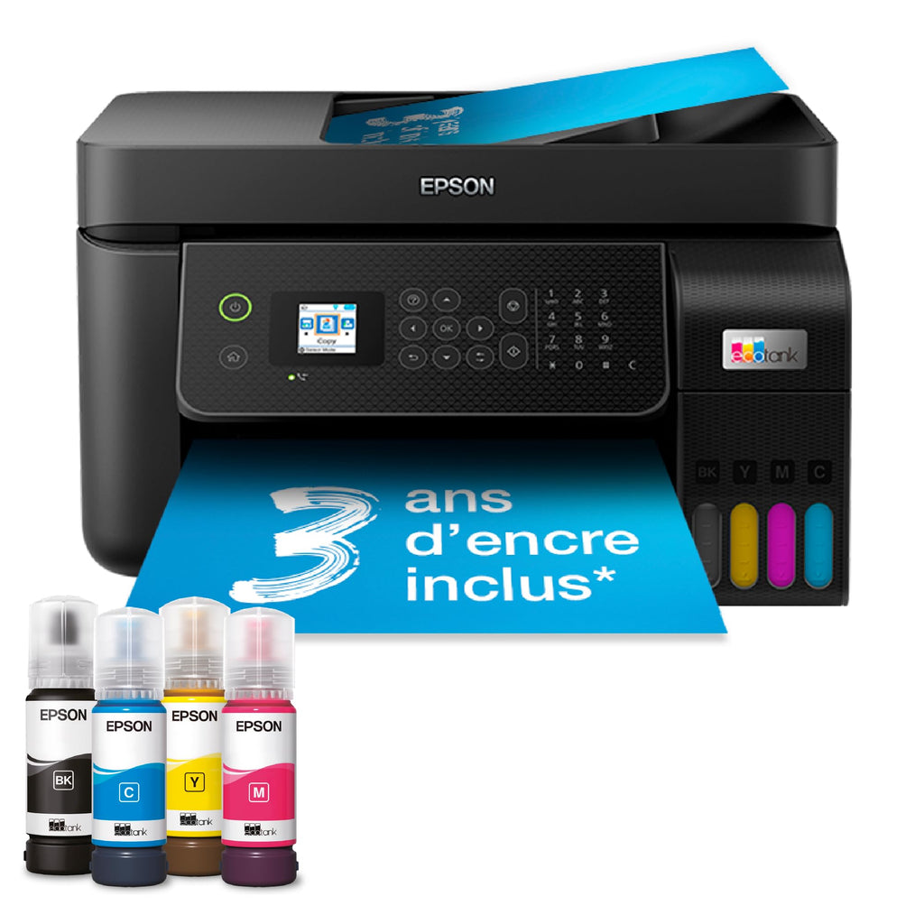 Imprimante multifonction A4 Wi-Fi EcoTank ET-4800 1600 W avec réservoirs d’encre écran LCD chargeur automatique et fax