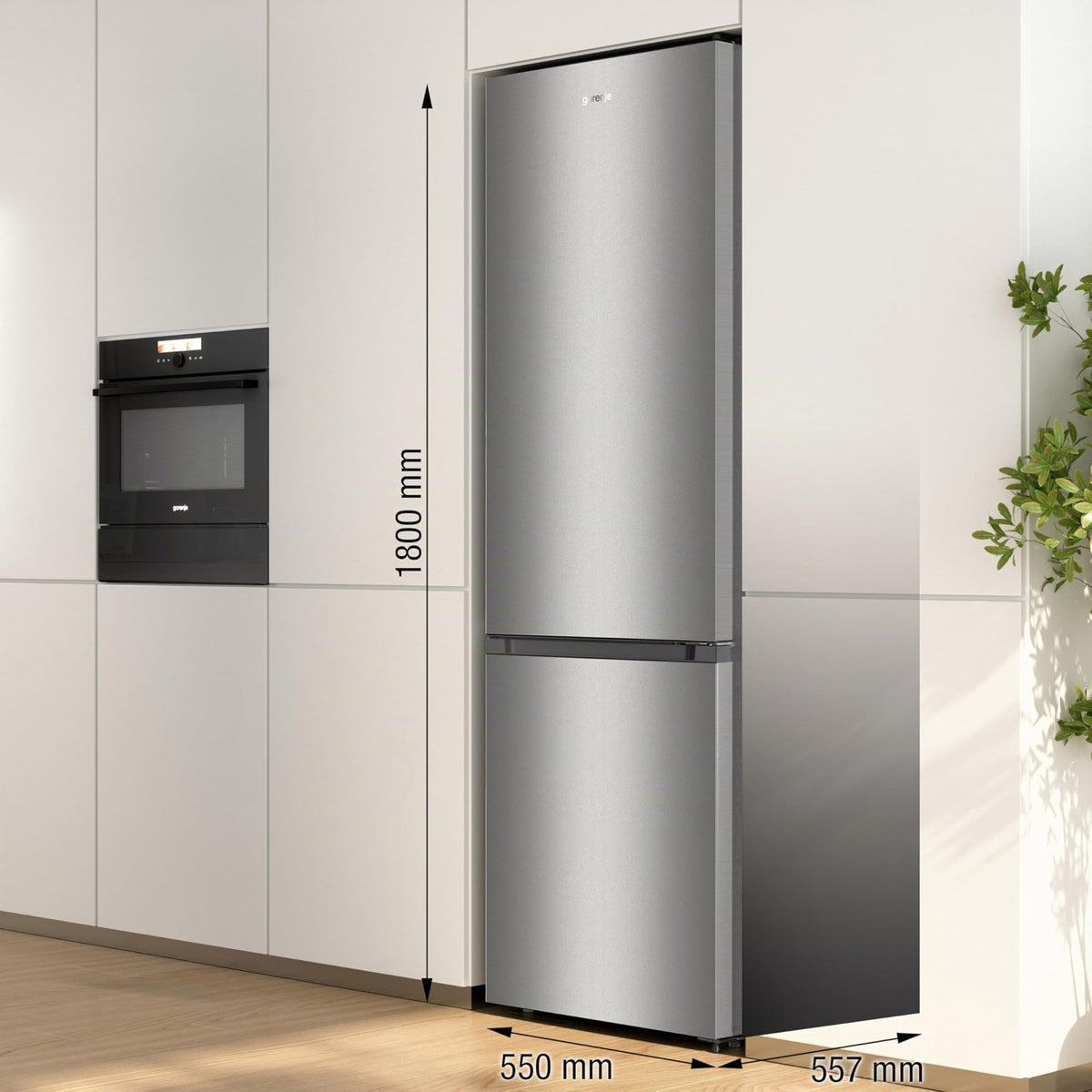 Réfrigérateur-congélateur RK4182PS4 264 L 2 portes congélateur en bas dégivrage automatique finition argentée