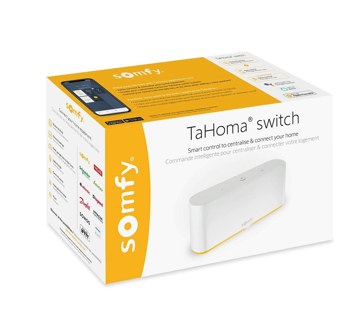 Box domotique TaHoma Switch contrôle à distance volets et équipements connectés compatible IO RTS Zigbee