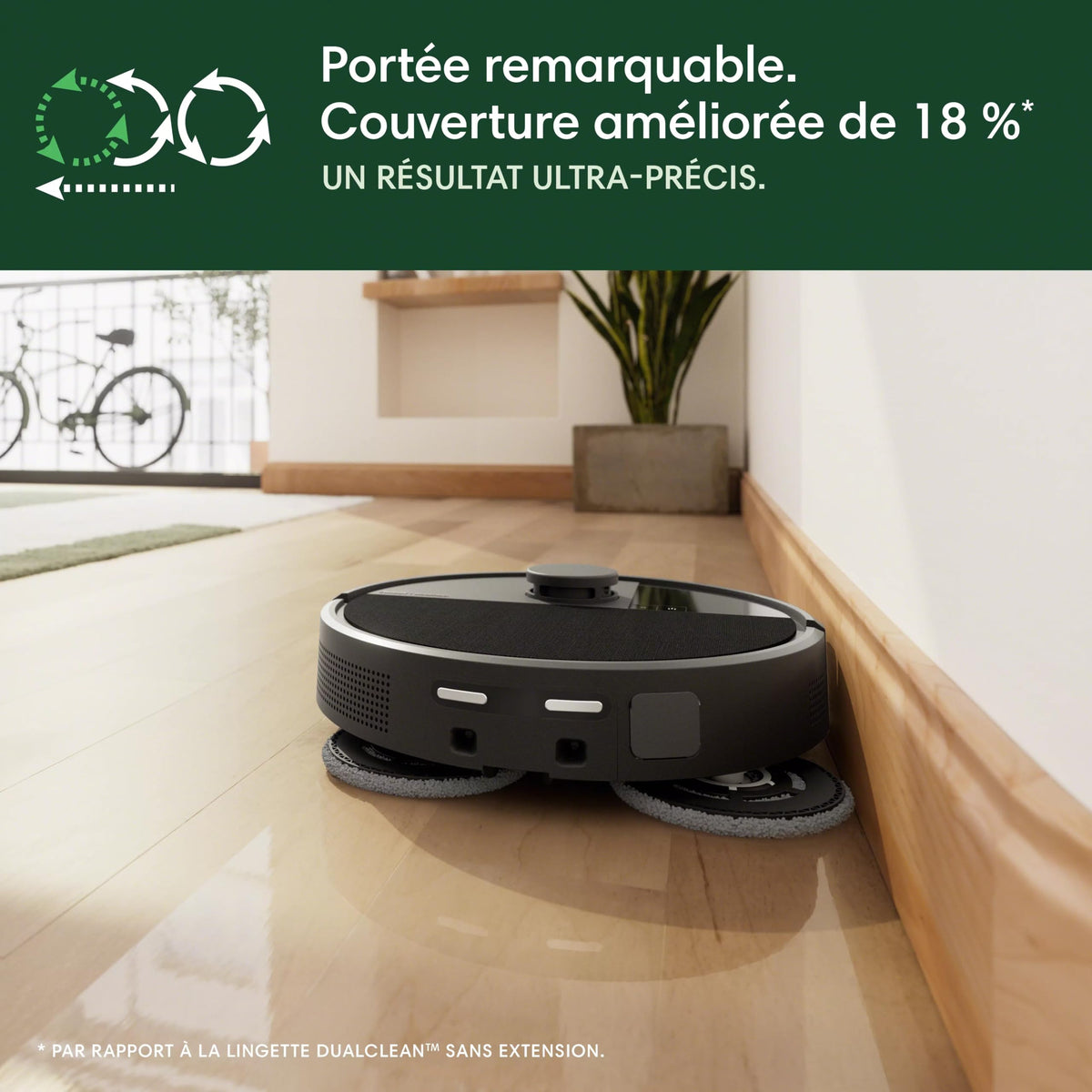Aspirateur Robot Laveur Combo Plus 505 N185 avec Base AutoWash LiDAR ClearView Pro IA PrecisionVision Vidage Automatique 75 Jours