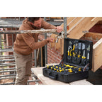 Valise d'outillage 142 pièces STMT98109-1 aluminium 6 compartiments pinces clés tournevis douilles cliquets marteau scie
