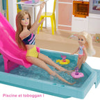 Maison de Poupée Dreamhouse GRG93 177 x 72 x 109 cm 10 Espaces de Jeu 119 Pièces avec Piscine Toboggans et Ascenseur