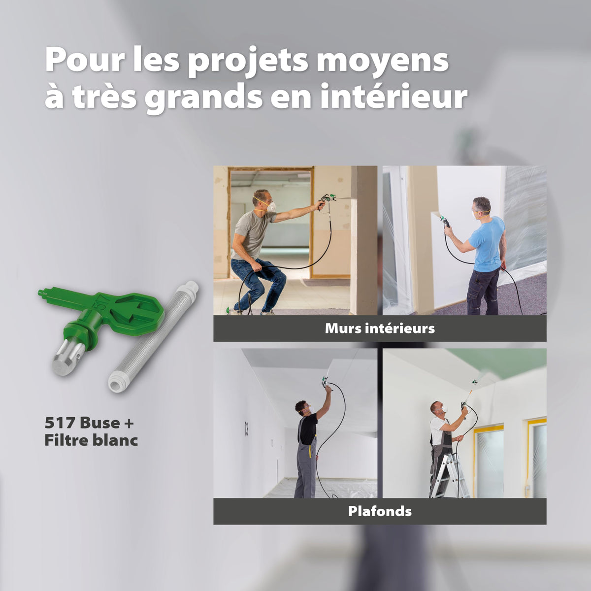 Système de peinture Airless Control Pro 250 M 110 bar tuyau 9 m réservoir 1,25 L avec pistolet et buses HEA