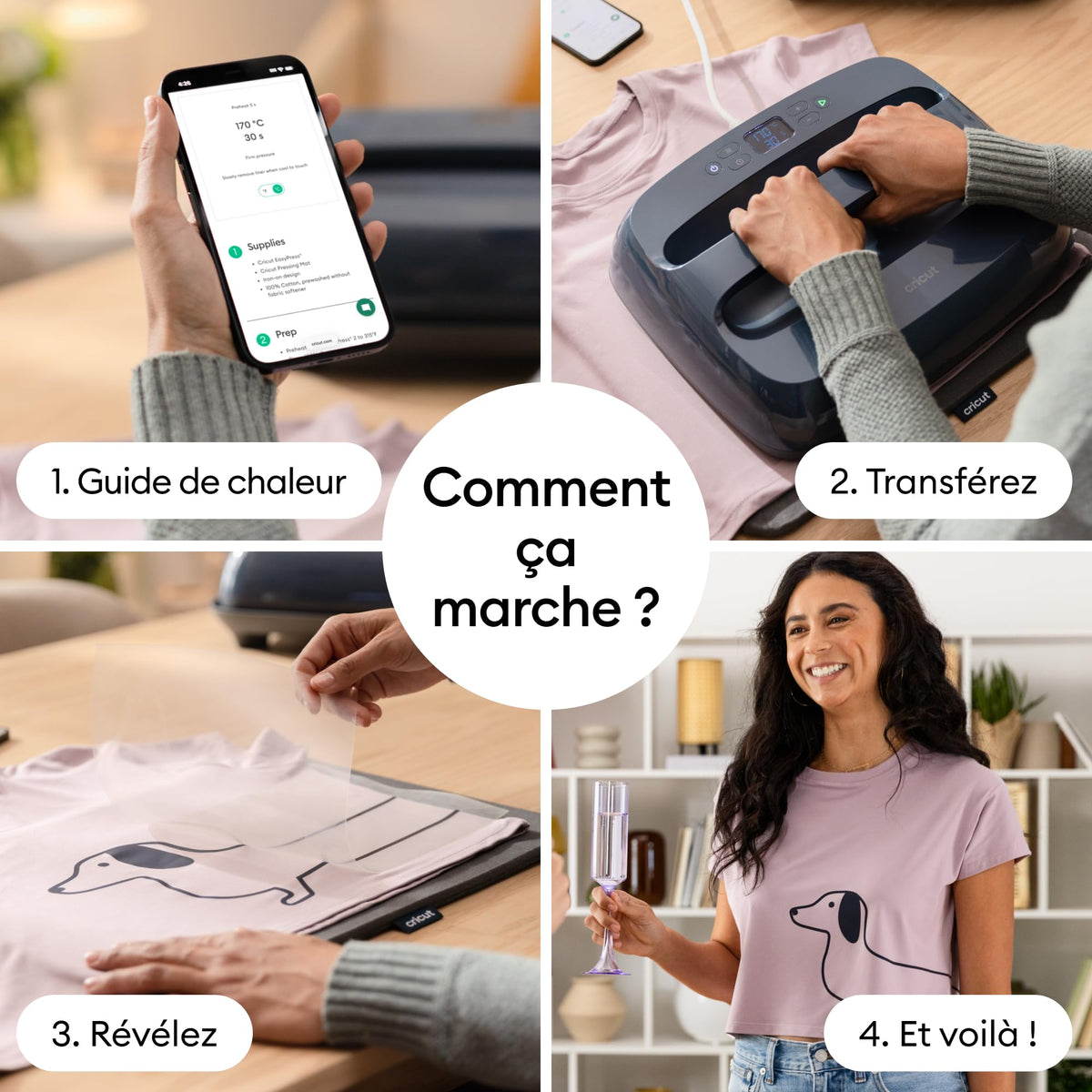 Presse à chaud EasyPress SE 30,5 x 25,3 cm 205 °C pour transfert thermique sur t-shirts sacs coussins