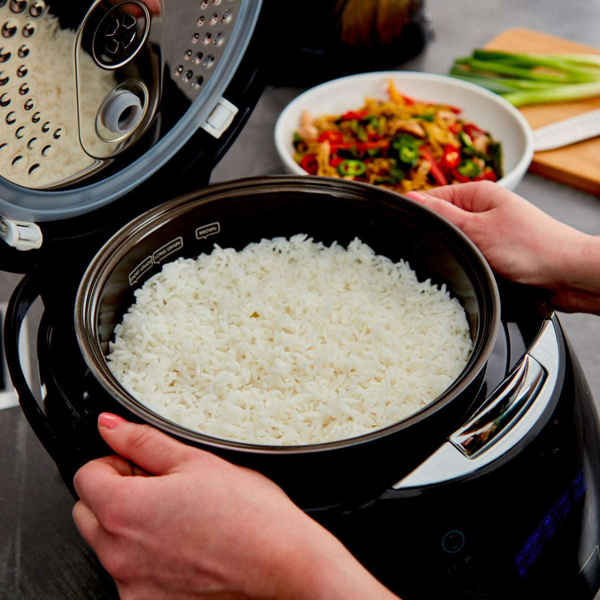 Cuiseur à riz multifonction YUM-EN15 1,5 L 860 W 230 V bol céramique 6 fonctions riz 6 fonctions multicuiseur écran LED