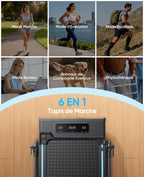 Tapis de Course Pliable Rm02 3 HP 12 km/h Inclinaison 12% 6 Modes Bureau Amovible Bluetooth LED RGB Charge 150 kg