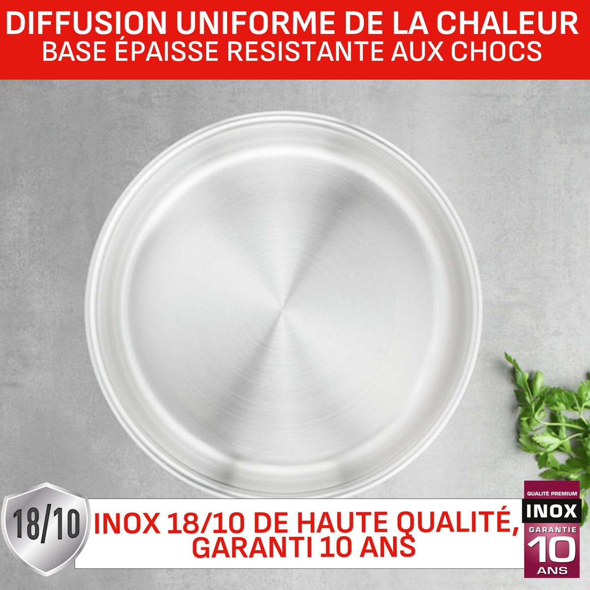 Batterie de cuisine Ingenio L897SK04 20 pièces acier inoxydable antiadhésif induction avec poignées amovibles et couvercles