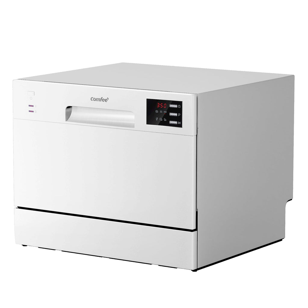 Lave-Vaisselle Compact TD602E-W 6 Couverts 6 Programmes 47 dB 220 V Écran LED Départ Différé 50 x 55 x 43,8 cm Blanc