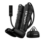 Bottes de pressothérapie jambes complètes 6 modes 9 niveaux télécommande avec écran minuteur nylon noir sac de transport