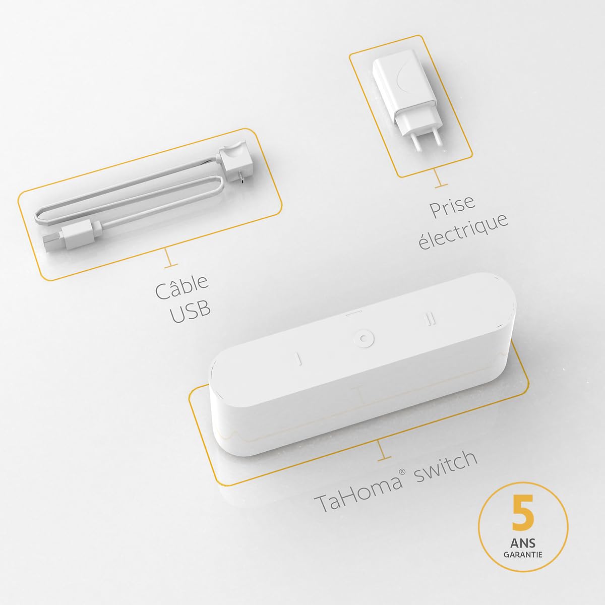 Box domotique TaHoma Switch contrôle à distance volets et équipements connectés compatible IO RTS Zigbee