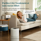Purificateur d'air Core300S HEPA CADR 240 m³/h contrôle par application capteur de qualité de l'air 50 m² blanc
