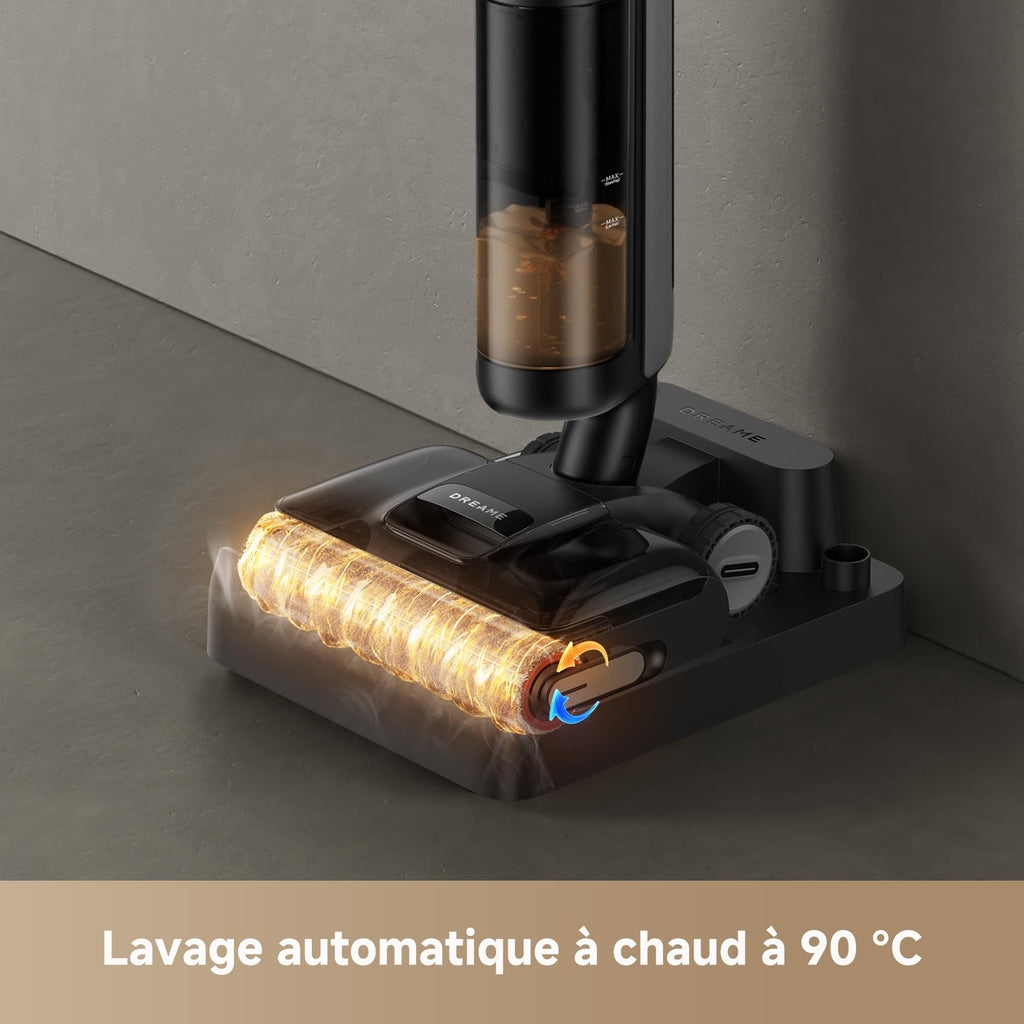 Aspirateur laveur sans fil H12 Pro FlexReach 180° 18 000 Pa 780 ml pour sols durs avec nettoyage automatique