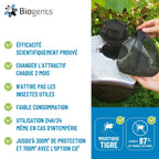 Piège Extérieur Anti-Moustiques Tigres BG-Mosquitaire Season Pack 6 Mois 3 Attractifs Odorants 2 Sacs Collecteurs