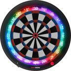 Jeu de Fléchettes Électronique Intelligent 3s Bluetooth 4.0 60 cm Rond Plastique 2 Piles AA Bleu