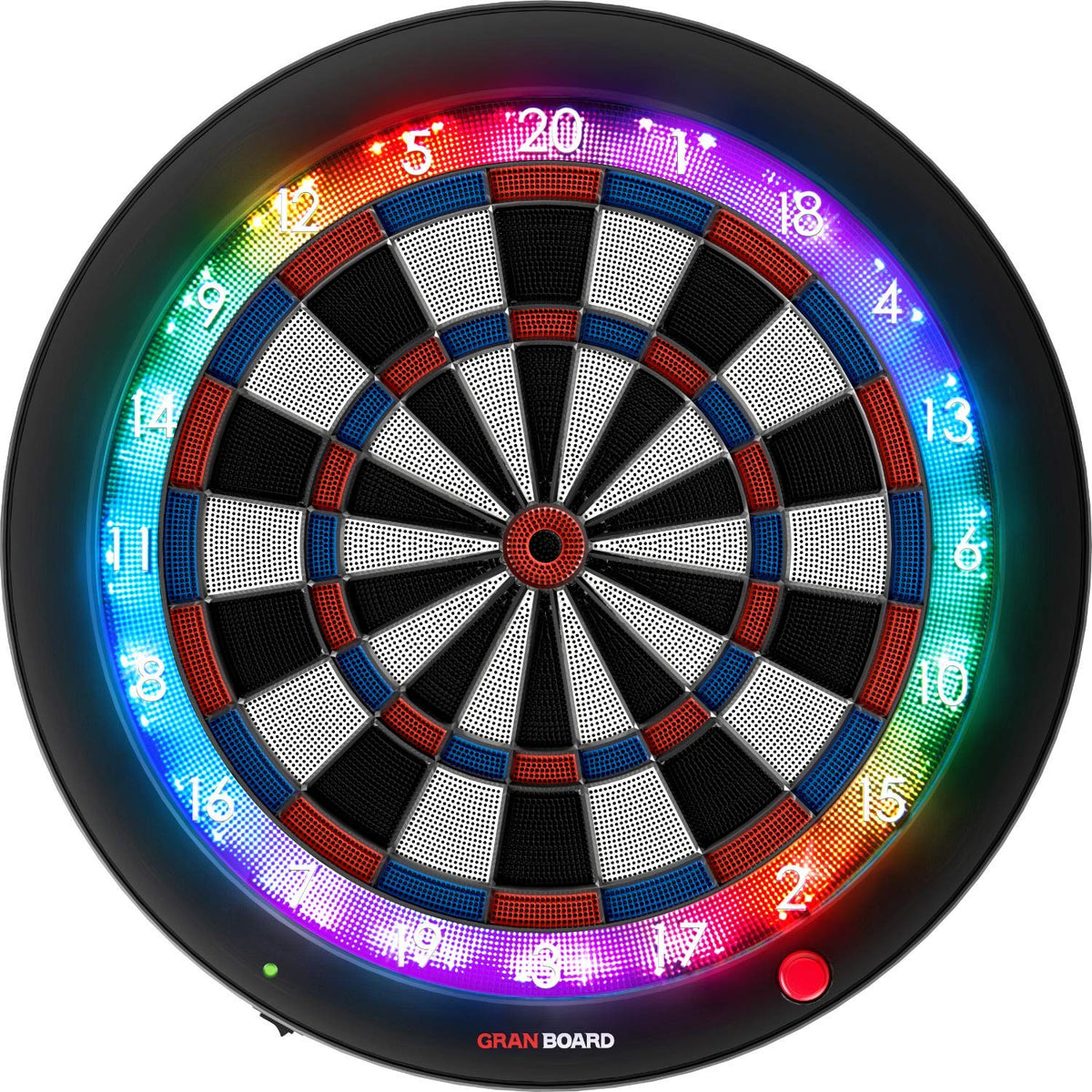 Jeu de Fléchettes Électronique Intelligent 3s Bluetooth 4.0 60 cm Rond Plastique 2 Piles AA Bleu