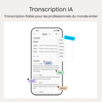 Note Pro Enregistreur vocal IA avec transcription dictaphone numérique 64 Go Bluetooth 50 h d'enregistrement