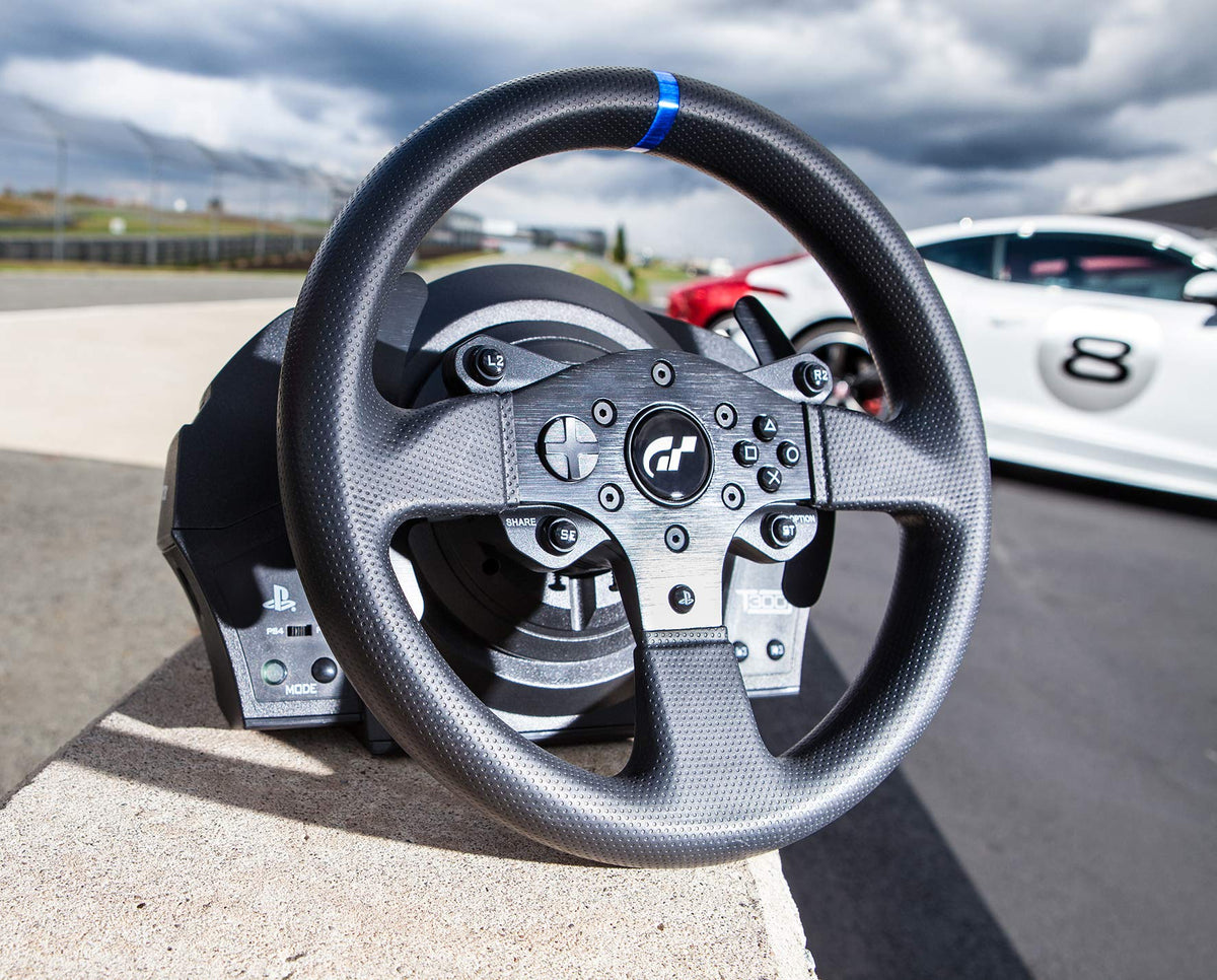 Volant de course à retour de force T300 RS GT pour PS5 PS4 et PC avec pédalier 3 pédales USB moteur brushless 16 bits