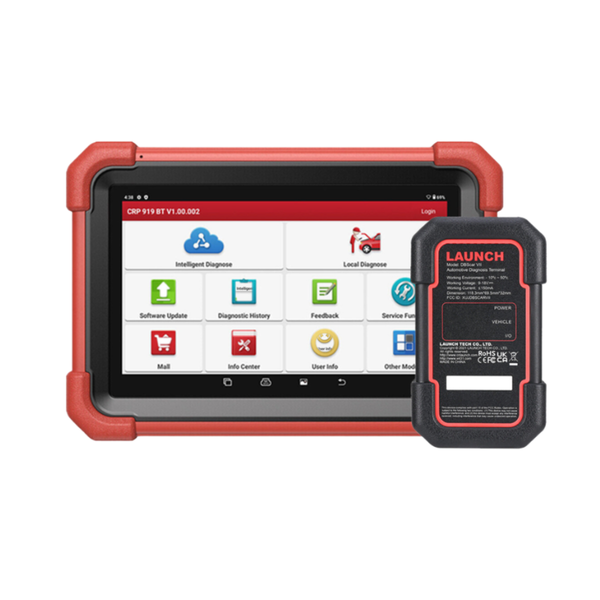 Outil de diagnostic automobile OBD2 CRP919XBT Bluetooth 7 pouces codage ECU contrôle bidirectionnel CAN FD DoIP 45+ services