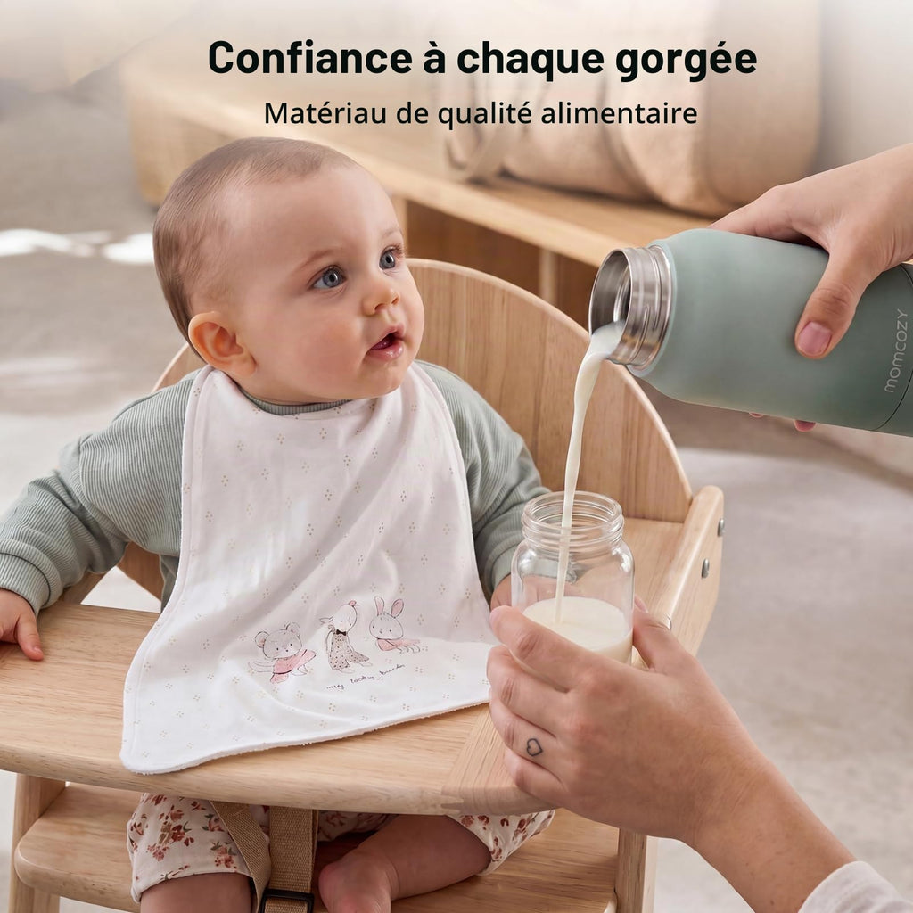 Chauffe-biberon portable MW05 500 ml avec refroidisseur de lait maternel CM01 628 ml 2 biberons