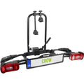 Porte-Vélos Attelage 11563 pour Vélo Électrique Pliable 50 kg Easy Snap Empattement 126 cm Rails 18 cm Acier Noir