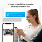 Visiophone connecté CP5 Wi-Fi écran tactile 7 pouces 1080p vision nocturne audio bidirectionnel déverrouillage RFID