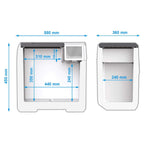 Glacière électrique à compresseur FR40 ACDC 38 L 12/24 V DC et 230 V AC réglage numérique de la température affichage LED portable