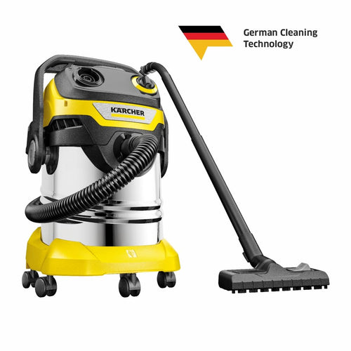 Aspirateur eau et poussière WD 5 S V-25/5/22 1100 W cuve inox 25 L filtre plissé plat flexible 2,2 m
