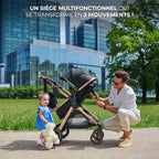 Poussette 3 en 1 ESME avec siège auto MINK PRO i-Size 40-75 cm nacelle siège réversible harnais 5 points housse de pluie