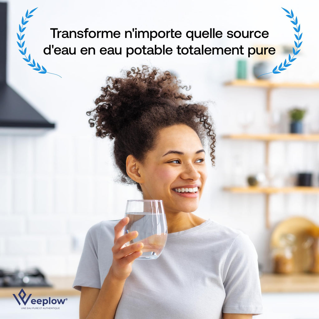 Système de filtration d'eau par gravité Earth WEEP850 8,5 L en acier inoxydable AISI 304 avec 2 filtres O'Pure 2