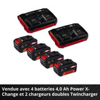 Tondeuse à gazon sans fil GP-CM 36/47 S HW Li 36 V 47 cm autotractée moteur sans charbon 2 batteries 4 Ah 2 chargeurs