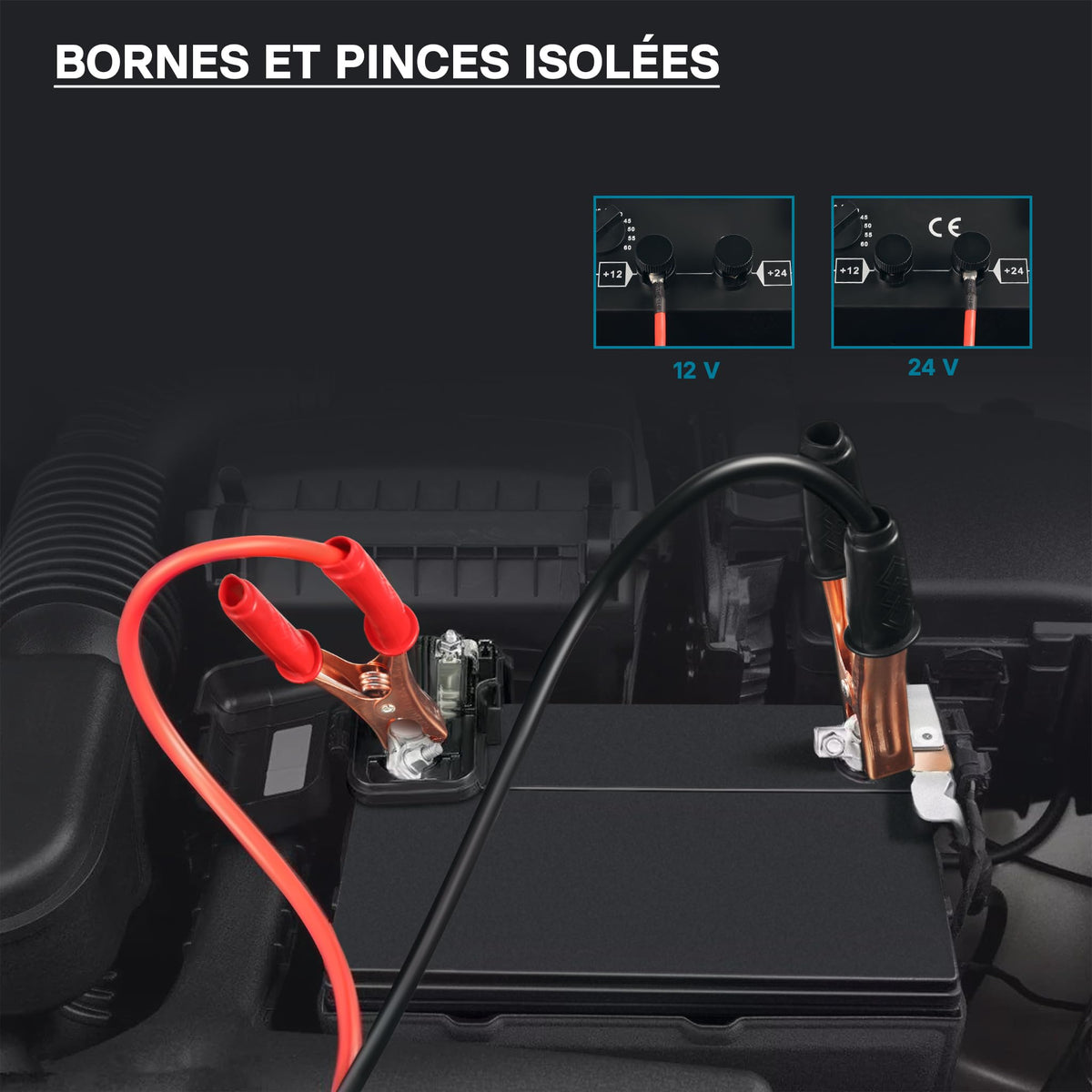 Chargeur de batterie Boost 430 12 V 24 V 75 A pour batteries plomb-acide de 50 à 750 Ah avec aide au démarrage