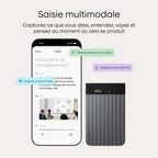 Note Pro Enregistreur vocal IA avec transcription dictaphone numérique 64 Go Bluetooth 50 h d'enregistrement