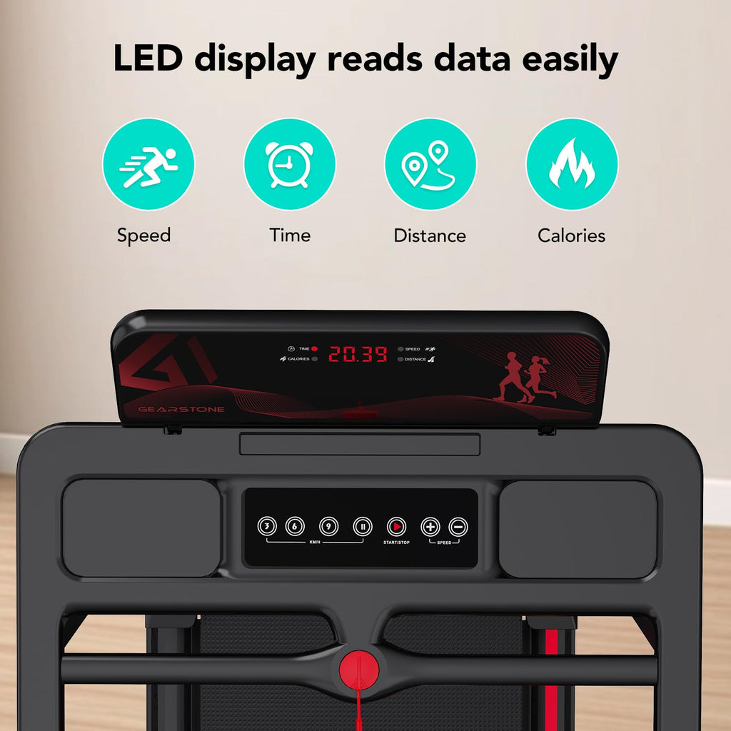 Tapis de course pliable CS-WP9 1400 W 12 km/h capacité 120 kg affichage LED Bluetooth support tablette
