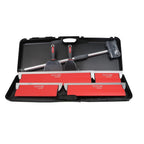 Kit de lissage pour plaquiste lames 25 35 45 et 60 cm couteaux à joint 10 et 15 cm 2 rallonges de 0,5 m
