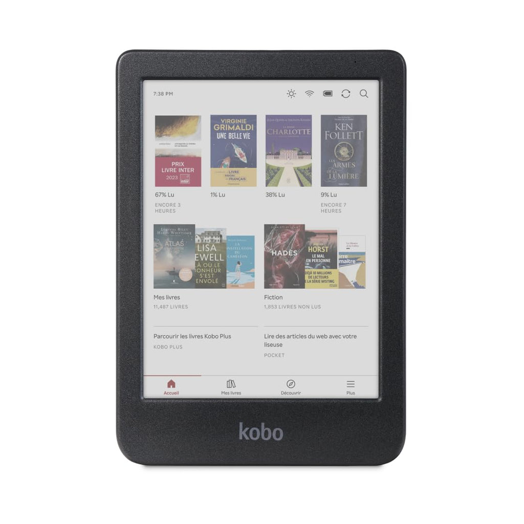 Liseuse eBook couleur Clara Colour E Ink Kaleido 3 6 pouces 16 Go étanche IPX8 mode sombre livres audio