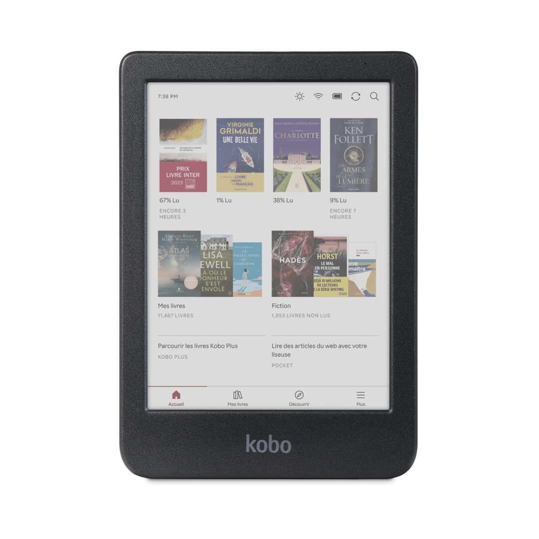 Liseuse eBook couleur Clara Colour E Ink Kaleido 3 6 pouces 16 Go étanche IPX8 mode sombre livres audio