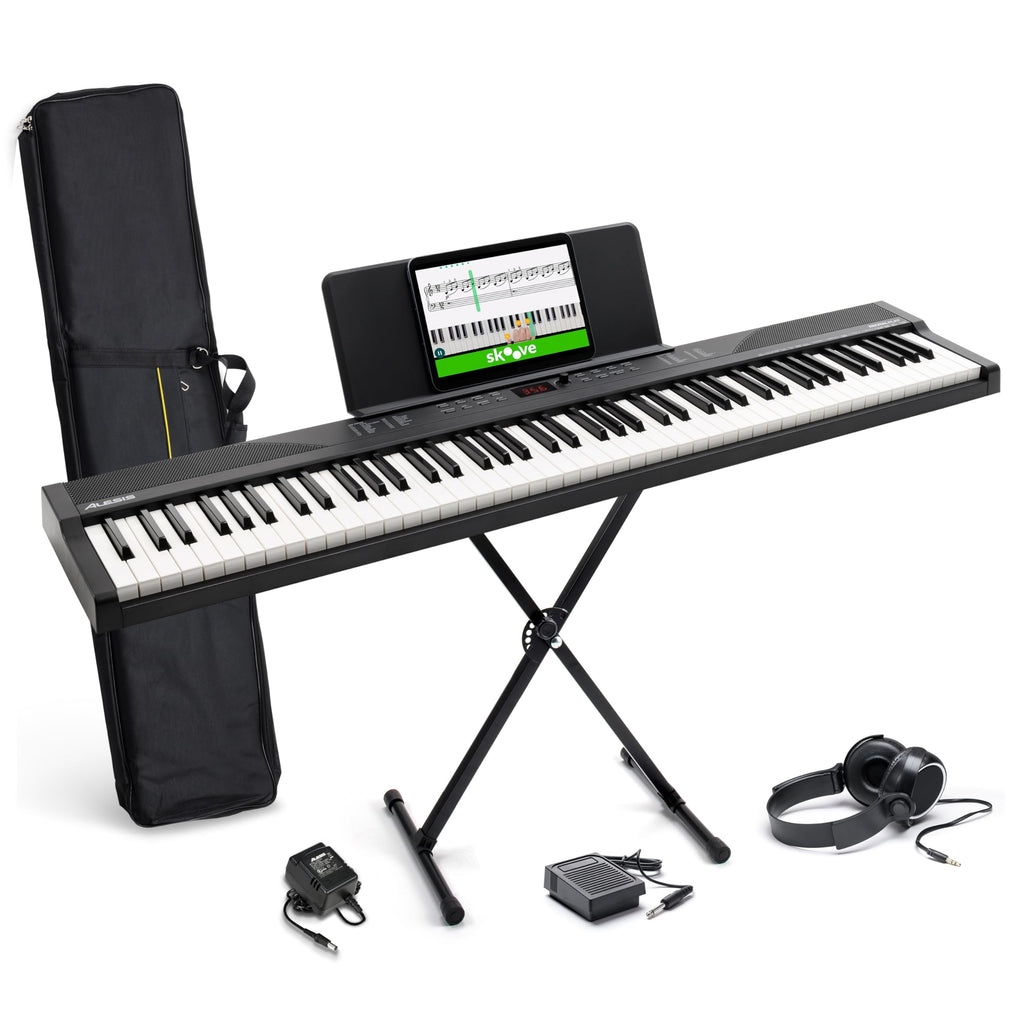 Clavier piano numérique Recital Play 88 touches avec support réglable pédale sustain casque et housse de transport