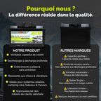 Batterie AGM 12 V 100 Ah Caravan-100AH étanche sans entretien avec borne positive à droite pour caravane et système solaire