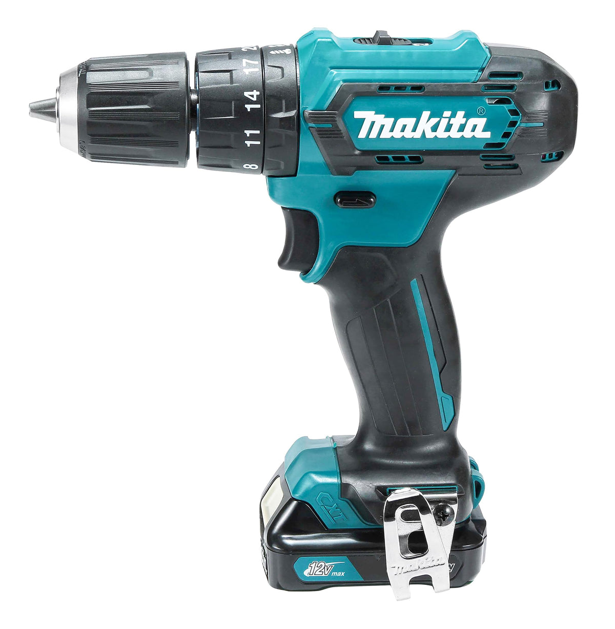 Perceuse-visseuse à percussion sans fil HP333DSAX1 12 V 2 Ah 1700 tr/min couple 30 Nm 18 vitesses 2 batteries chargeur coffret