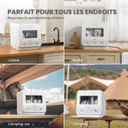 Lave-Vaisselle de Comptoir CDWMTO201D(W) 5 L 6 Programmes 220 V 58 dB Réservoir d'Eau Intégré Séchage Extra Blanc