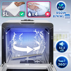 Lave-vaisselle de comptoir DW5 BK 950 W capacité 5 L 7 programmes écran tactile séchage PTC 48 x 51 x 45,8 cm