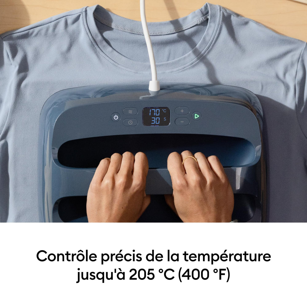 Presse à chaud EasyPress SE 30,5 x 25,3 cm 205 °C pour transfert thermique sur t-shirts sacs coussins