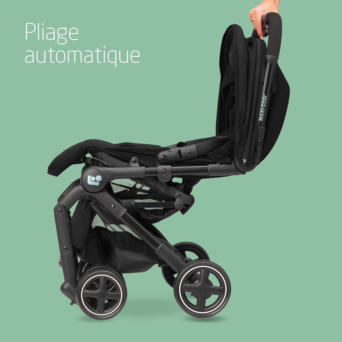 Poussette canne compacte pliable Lara² 0 à 4 ans 0 à 22 kg 3 positions d'inclinaison pliage automatique harnais 5 points 2 paniers