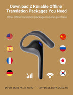 Écouteurs traducteurs W4 Pro AI bidirectionnels 40 langues 93 accents traduction hors ligne appels téléphoniques et vidéo 6 h