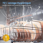 Lave-Vaisselle Pose Libre CDWPF1201PS 12 Couverts 60 cm 47 dB 6 Programmes Séchage Intensif Lavage Hygiénique 72 °C