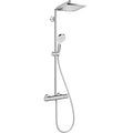 Colonne de douche Crometta E 240 27271000 avec mitigeur thermostatique douche de tête 240 mm douchette et flexible