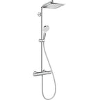 Colonne de douche Crometta E 240 27271000 avec mitigeur thermostatique douche de tête 240 mm douchette et flexible