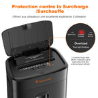 Destructeur de documents auto-alimenté C231-D micro-coupe P-4 100 feuilles bac 16 L 180 cm/min 60 dB