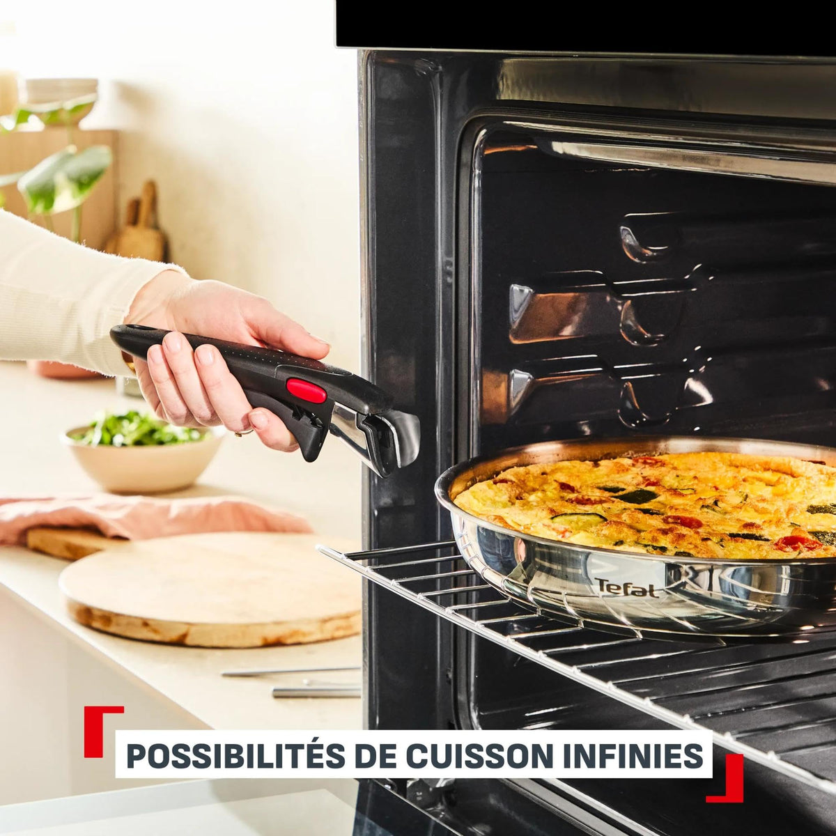 Batterie de cuisine 19 pièces Comfort Max L968SJ34 acier inoxydable induction poignées amovibles casseroles poêles wok sauteuse